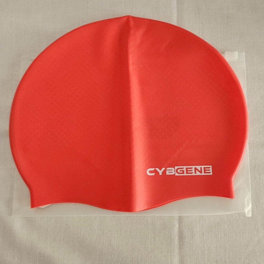 CybGene Swim Cap - Silicone - Size Large - Coral - New Never Used
